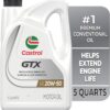 Castrol GTX 20W-50 Conventional Motor Oil, 5 Quarts, Pack of 3 Castrol GTX 20W-50 Conventional Motor Oil, 5 Quarts, Pack of 3