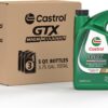 Castrol GTX High Mileage 20W-50 Synthetic Blend Motor Oil, 5 Quarts, Pack of 3