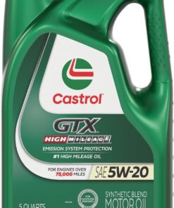 Castrol GTX High Mileage 5W-20 Synthetic Blend Motor Oil, 5 Quarts, Pack of 3