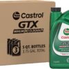 Castrol GTX High Mileage 5W-20 Synthetic Blend Motor Oil, 5 Quarts, Pack of 3