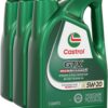 Castrol GTX High Mileage 5W-20 Synthetic Blend Motor Oil, 5 Quarts, Pack of 3
