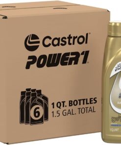 Castrol Power1 4T 10W-40 Full Synthetic Motorcycle Oil, 1 Quart, Pack of 6