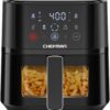 Chefman Air Fryer – 4 QT Compact Airfryer for Quick & Easy Meals, Features Hi-Fry Technology for Extra Crisp, Easy-View Window, Touch Controls with 4 Presets, Nonstick & Dishwasher Safe Basket - Black