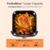 Cosori 9-in-1 TurboBlaze Air Fryer 6 Qt, Premium Ceramic Coating, 90°–450°F, Precise Heating for Even Results, Air Fry, Roast, Bake, Broil, Dry, Frozen, Proof, Reheat, Keep Warm, 120V, Dark Gray
