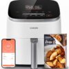 Cosori 9-in-1 TurboBlaze Air Fryer 6 Qt, Smart Control, 90°–450°F, Shake Reminders, Precise Heating for Even Results, Air Fry, Roast, Bake, Broil, Dry, Frozen, Proof, Reheat, Keep Warm, 120V, Cream