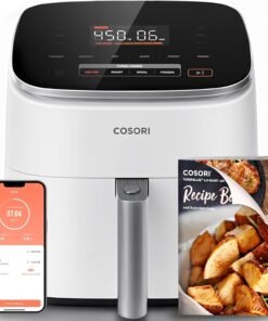 Cosori 9-in-1 TurboBlaze Air Fryer 6 Qt, Smart Control, 90°–450°F, Shake Reminders, Precise Heating for Even Results, Air Fry, Roast, Bake, Broil, Dry, Frozen, Proof, Reheat, Keep Warm, 120V, Cream