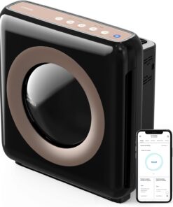 Coway Airmega AP-1512HHS App-Enabled Smart Technology, Compatible with Amazon Alexa True HEPA Air Purifier, Black/Bronze