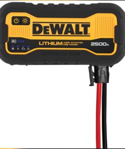 DEWALT DXAELJ25 2500 Peak Amp Portable Lithium Jump Starter with 25W Type C, 15W Type A, 60W Type C in/Out