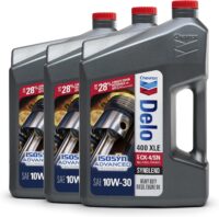 Delo 400 XLE Heavy Duty Synblend Diesel Engine Oil 10W-30, 1 Gallon, Pack of 3