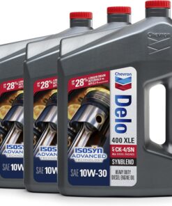 Delo 400 XLE Heavy Duty Synblend Diesel Engine Oil 10W-30, 1 Gallon, Pack of 3