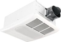 Delta Breez Bathroom Exhaust Fan with Light, Heater & Thermostat, Radiance, 80 CFM, White - Multi-Functional Household Ventilation System Fans for Bath, Toilet and Laundry Room