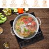 Duxtop 1800W Portable Induction Cooktop, Countertop Burner Included 5.7 Quarts Professional Stainless Steel Cooking Pot with Lid, Heavy Impact-bonded Bottom