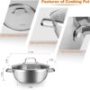 Duxtop 1800W Portable Induction Cooktop, Countertop Burner Included 5.7 Quarts Professional Stainless Steel Cooking Pot with Lid, Heavy Impact-bonded Bottom