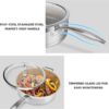 Duxtop Ceramic Non-stick Sauté Pan, Induction Stainless Steel Sauté Pan, 5.5-Qt Deep Skillet with Lid, Professional Grade and Impact-bonded Technology, FUSION Ti