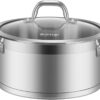 Duxtop Professional Stainless Steel Cookware Induction Ready Impact-bonded Technology (4.2Qt Stockpot)