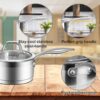 Duxtop Professional Stainless Steel Sauce Pan with Lid, Kitchen Cookware, Induction Pot with Impact-bonded Base Technology, 1.6 Quart Duxtop Professional Stainless Steel Sauce Pan with Lid, Kitchen Cookware, Induction Pot with Impact-bonded Base Technology, 1.6 Quart