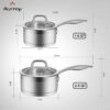 Duxtop Professional Stainless Steel Sauce Pan with Lid, Kitchen Cookware, Induction Pot with Impact-bonded Base Technology, 1.6 Quart Duxtop Professional Stainless Steel Sauce Pan with Lid, Kitchen Cookware, Induction Pot with Impact-bonded Base Technology, 1.6 Quart