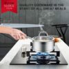Duxtop Professional Stainless Steel Sauce Pan with Lid, Kitchen Cookware, Induction Pot with Impact-bonded Base Technology, 2.5 Quart Duxtop Professional Stainless Steel Sauce Pan with Lid, Kitchen Cookware, Induction Pot with Impact-bonded Base Technology, 2.5 Quart