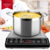 Duxtop Whole-Clad Tri-Ply Stainless Steel Stockpot with Lid, 8 Quart, Kitchen Induction Cookware
