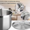 Duxtop Whole-Clad Tri-Ply Stainless Steel Stockpot with Lid, 8 Quart, Kitchen Induction Cookware