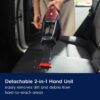 Electrolux Ergorapido Pet Cordless 2-in-1 Vacuum Cleaner with Motorized Pet Nozzle for Easy Pet Hair Removal, 48-Minute Run Time, 2 Power Modes, Chili Red