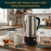 Elite Gourmet EC812 Electric 12-Cup Coffee Percolator with Keep Warm, Clear Brew Progress Knob Cool-Touch Handle Cord-less Serve, Stainless Steel Elite Gourmet EC812 Electric 12-Cup Coffee Percolator with Keep Warm, Clear Brew Progress Knob Cool-Touch Handle Cord-less Serve, Stainless Steel
