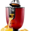 Eurolux Electric orange juicer squeezer Pro Stainless Steel Citrus Juicer with Soft Grip Handle for Effortless Juicing, Also Fits Lime & Grapefruit Auto Shutoff, Dishwasher-safe Parts, Pulp Control