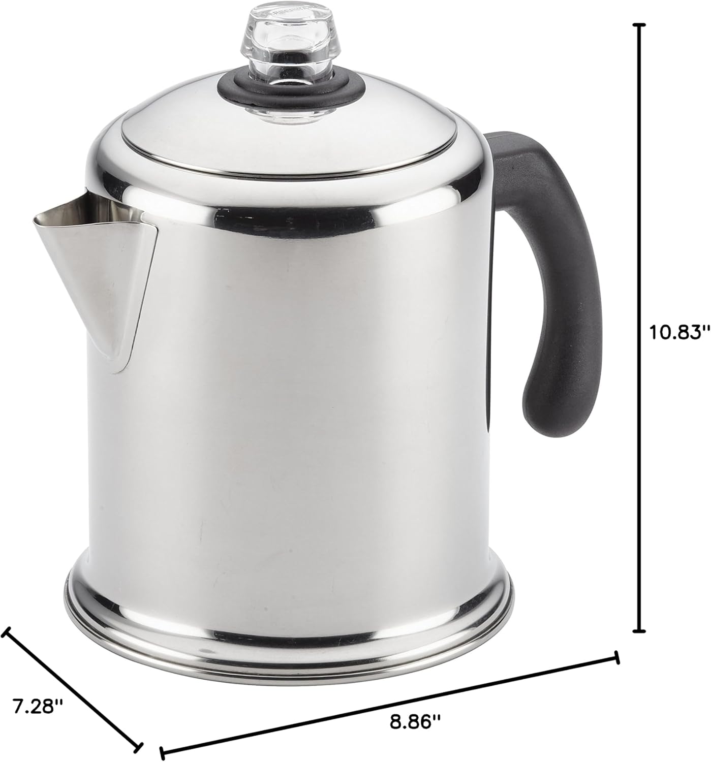 Farberware 47053 Classic Stainless Steel Yosemite 12-Cup Coffee Percolator, 12 Cup Coffee Maker, Silver0 Farberware 47053 Classic Stainless Steel Yosemite 12-Cup Coffee Percolator, 12 Cup Coffee Maker, Silver