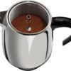 Farberware Electric Coffee Percolator, FCP240, Stainless Steel Basket, Automatic Keep Warm, No-Drip Spout, 4 Cup, Black/Silver