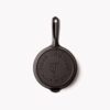 Field Company 6.75-Inch Cast Iron Skillet – Pre-Seasoned Small Frying Pan for Eggs, Single Servings & Everyday Prep, Lighter & Easy to Handle, Smooth, Made in USA (No.4, 1 Serving)