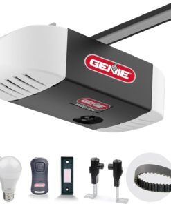 Genie 2055-LED Essentials Garage Door Opener, LED Bulbs Included, Ultra-Quiet Belt Drive Garage Door Opener