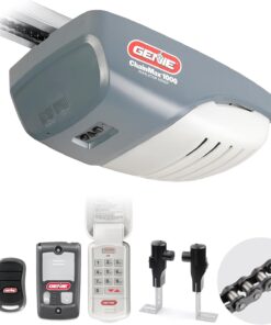 Genie ChainMax 1000 Garage Door Opener - Durable Chain Drive - Includes two 3-Button Pre-Programmed Remotes,Wall Console, Wireless Keypad, Safe-T-Beams - Model 3022-TKH, 140V DC Motor,Gray