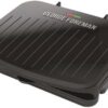 George Foreman Family-Size Grill & Panini Press, Nonstick Ceramic Coating, Fat-Removing Slope, Adjustable Angle, Indoor/Outdoor Use