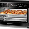 Gourmia Toaster Oven Digital Air Fryer - Convection Mode with 4 Slice Capacity, 3 Rack Positions, 12 Presets, Toast, Bagel, Bake, Roast, Broil, Dehydrate, Popcorn, Fits 9