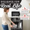 Gourmia Toaster Oven Digital Air Fryer - Convection Mode with 4 Slice Capacity, 3 Rack Positions, 12 Presets, Toast, Bagel, Bake, Roast, Broil, Dehydrate, Popcorn, Fits 9" Pizza, Black