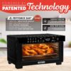 Gourmia Toaster Oven Digital Air Fryer - Convection Mode with 4 Slice Capacity, 3 Rack Positions, 12 Presets, Toast, Bagel, Bake, Roast, Broil, Dehydrate, Popcorn, Fits 9" Pizza, Black