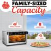 Gourmia Toaster Oven Digital Air Fryer - Convection Mode with 4 Slice Capacity, 3 Rack Positions, 12 Presets, Toast, Bagel, Bake, Roast, Broil, Dehydrate, Popcorn, Fits 9" Pizza, Stainless Steel