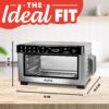 Gourmia Toaster Oven Digital Air Fryer - Convection Mode with 4 Slice Capacity, 3 Rack Positions, 12 Presets, Toast, Bagel, Bake, Roast, Broil, Dehydrate, Popcorn, Fits 9" Pizza, Stainless Steel