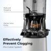 Juicer Machines, 3-in-1 Cold Press Juicer with 6.5" Extra Large Chute, 100oz Large Capacity, AC Motor, Makes Juice, Nut Milk & Sorbet, Bright White
