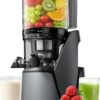 Juicer Machines, 3-in-1 Cold Press Juicer with 6.5" Extra Large Chute, 100oz Large Capacity, AC Motor, Makes Juice, Nut Milk & Sorbet, Premium Gray