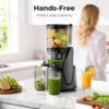 Juicer Machines, 3-in-1 Cold Press Juicer with 6.5" Extra Large Chute, 100oz Large Capacity, AC Motor, Makes Juice, Nut Milk & Sorbet, Premium Gray