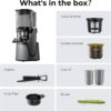 Juicer Machines, 3-in-1 Cold Press Juicer with 6.5" Extra Large Chute, 100oz Large Capacity, AC Motor, Makes Juice, Nut Milk & Sorbet, Premium Gray