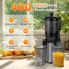 Juicer Machines with 5.8" Large Feed Chute, Cold Press Juicer for Whole Vegetables and Fruits 400W, Slow Masticating juicer Easy to Clean Juice Extractor Machine High Juice Yield