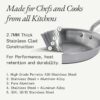 Made In Cookware - 12-Inch Stainless Steel Frying Pan - 5 Ply Stainless Clad - Professional Cookware - Crafted in Italy - Induction Compatible
