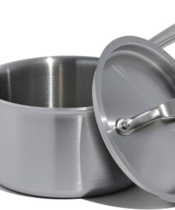 Made In Cookware - 2 Quart Saucepan with Lid - Stainless Clad 5 Ply Construction - Induction Compatible - Professional Cookware - Made in Italy