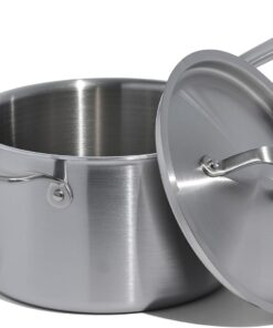 Made In Cookware - 4 Quart Stainless Steel Saucepan with Lid - 5 Ply Stainless Clad Sauce Pan - Professional Cookware - Crafted in Italy - Induction Compatible