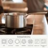 Made In Cookware - 4 Quart Stainless Steel Saucepan with Lid - 5 Ply Stainless Clad Sauce Pan - Professional Cookware - Crafted in Italy - Induction Compatible