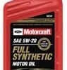 Motorcraft Full Synthetic Motor Oil XO-5W20-QFS 12 Qt Case