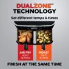 Ninja | Air Fryer | Finish Cooking Multiple Foods at the Same Time | 6-in-1 (Air Fry, Broil, Roast, Keep Warm, Dehydrate, Bake) | Fit up to 8lb Chicken Wings in the two 5 QT Baskets | DZ302