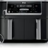 Ninja DZ550 Foodi 10 Quart 6-in-1 DualZone Smart XL Air Fryer with 2 Independent Baskets, Smart Cook Thermometer for Perfect Doneness, Match Cook & Smart Finish to Roast, Dehydrate & More, BLACK